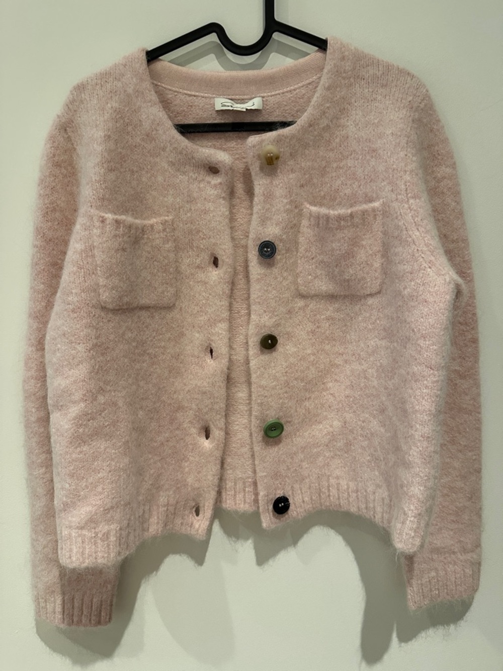 NWOT - Selfwho Alpaca Blend Cropped Cardigan Sweater - Picture 8 of 11